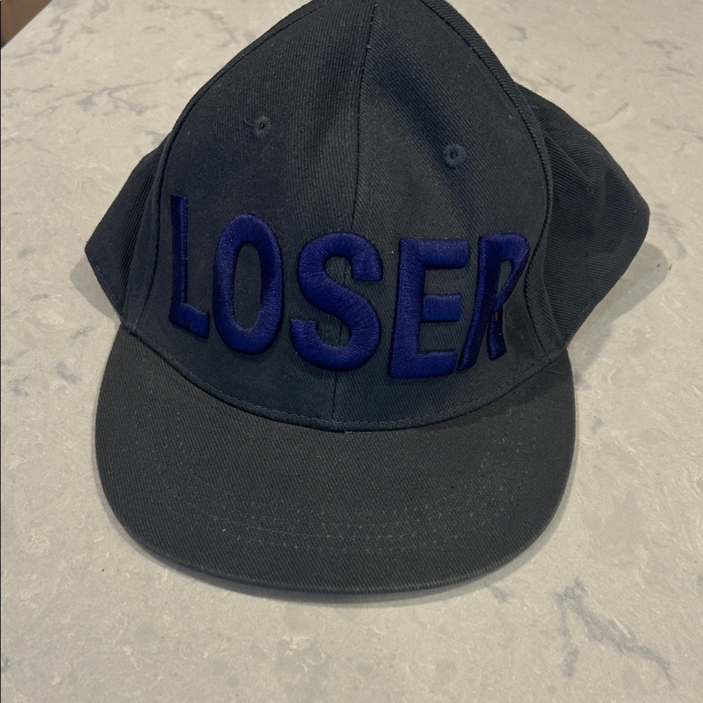 21men Kids Cap in Dark Grey with Blue Embroidered Lettering